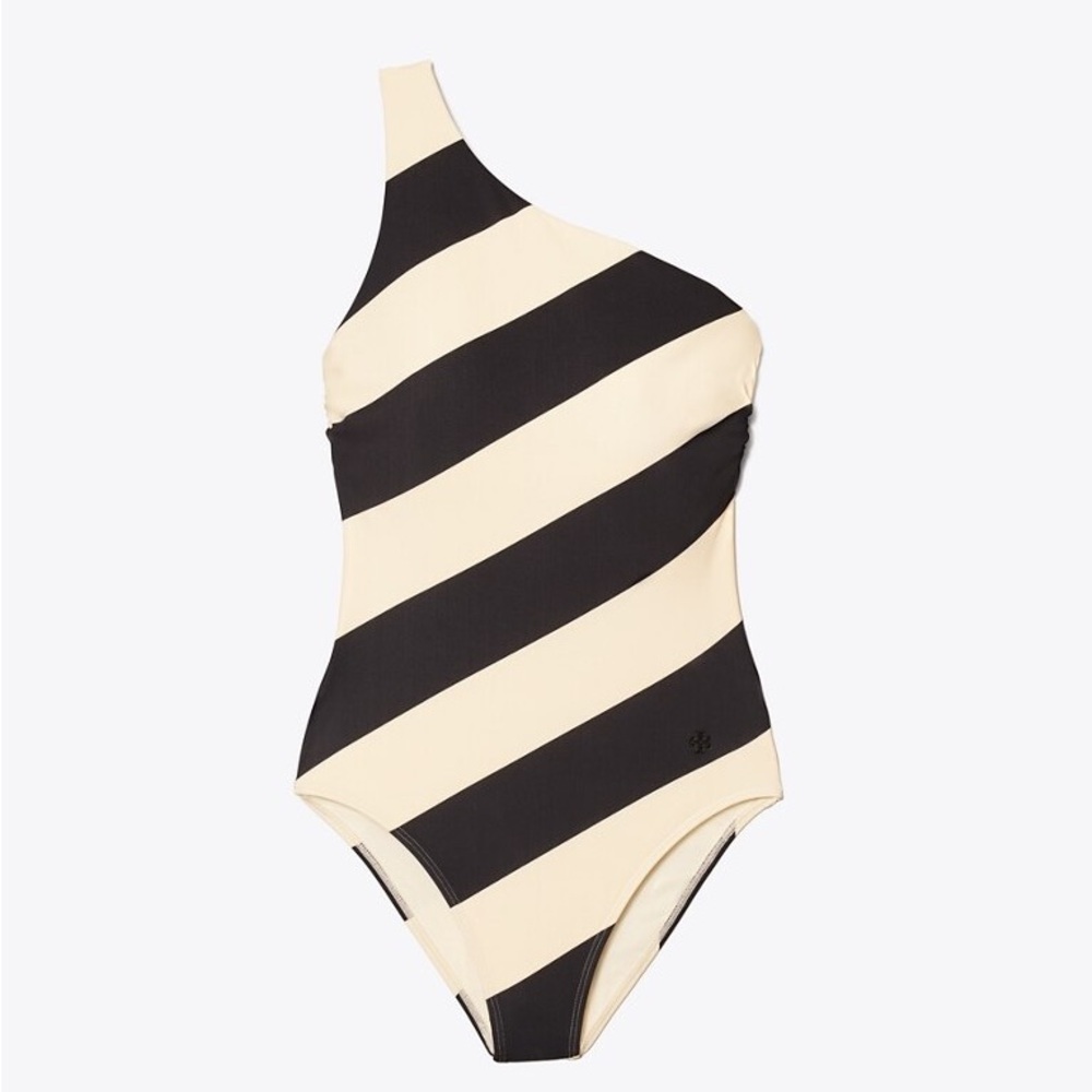 Tory Burch Asymmetrical One Piece Bathing Suit
